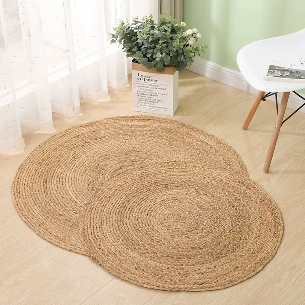 라탄러그 감성 C. 부들 트럼펫 원형 직경 80cm, A. 부들 나팔꽃 원형 직경 40cm - 상세 이미지 4