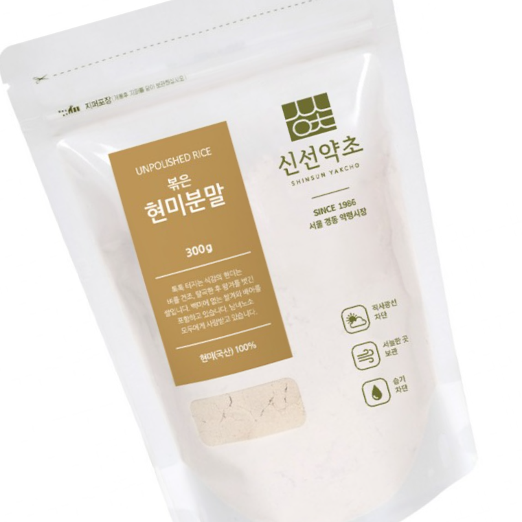 국산 볶은 현미가루 300g 곡물가루 영양간식 베이킹 수제음료 재료 - 상품 이미지