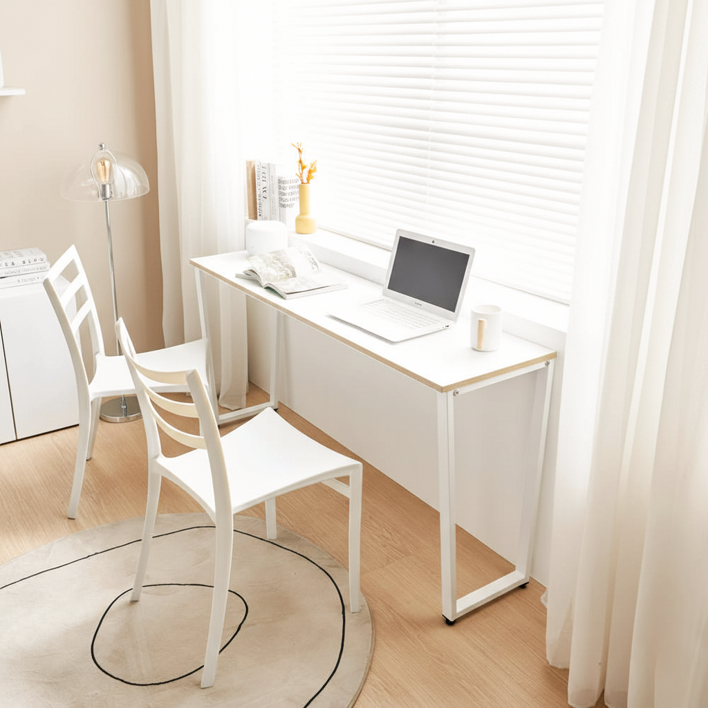 엘가 책상겸테이블 대학생 거실공부테이블 얇은 원룸 긴 책상