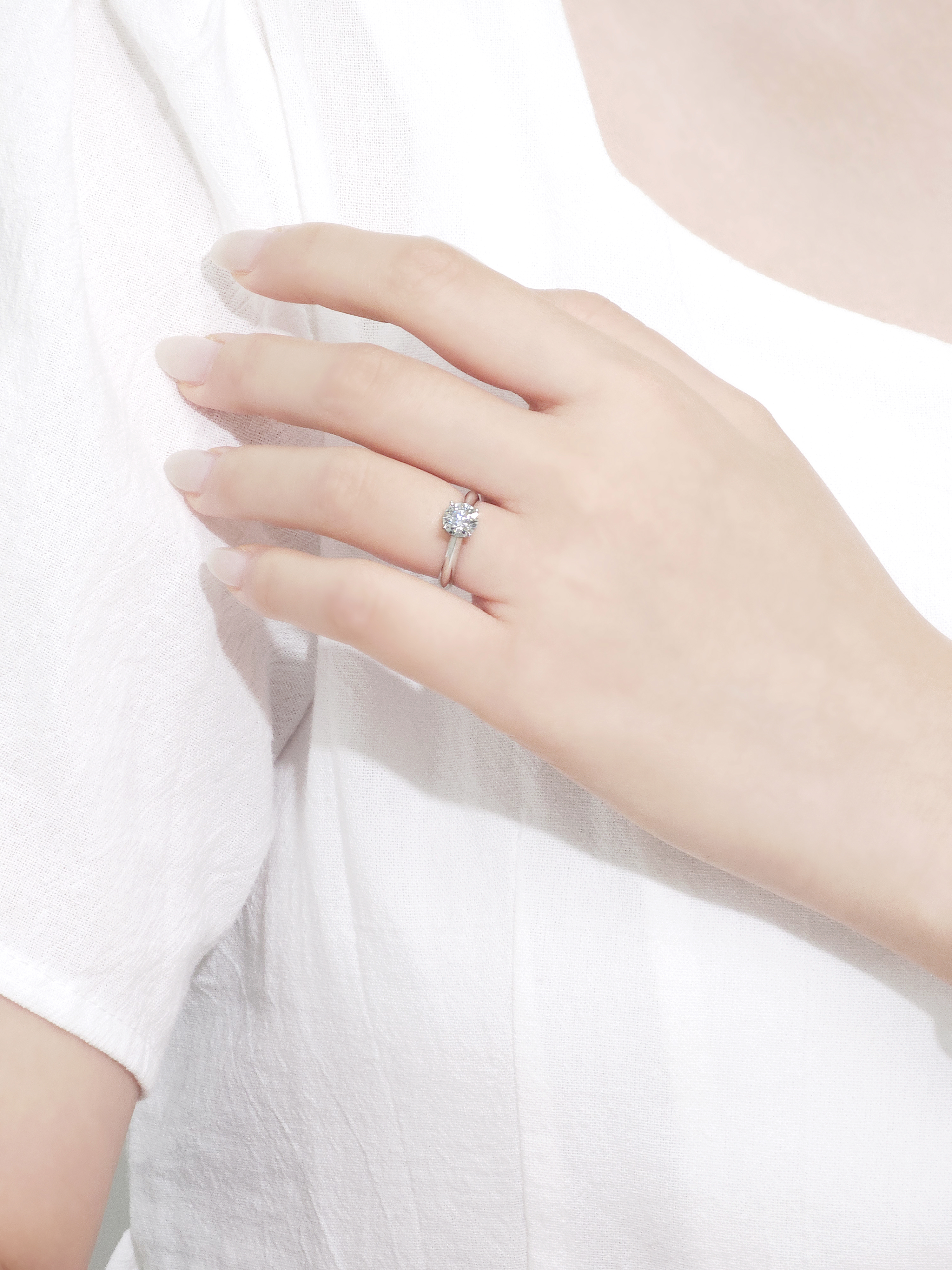 랩다이아 반지 1캐럿 4프롱 솔리테어링 IGI 랩다이아몬드 14k 18k - 상세 이미지 5