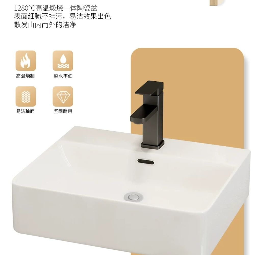 하부장세면대 간이 욕실 수납장 개수대 발코니 4030 A. 4030 세라믹 세면대 부속품 - 상세 이미지 5