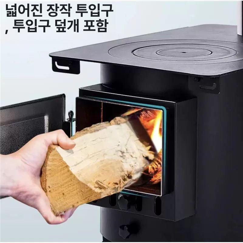 화목 난로 간편 조작 사계절 난방 역풍방지기 드럼통 단일 두꺼워진버전 - 상세 이미지 5