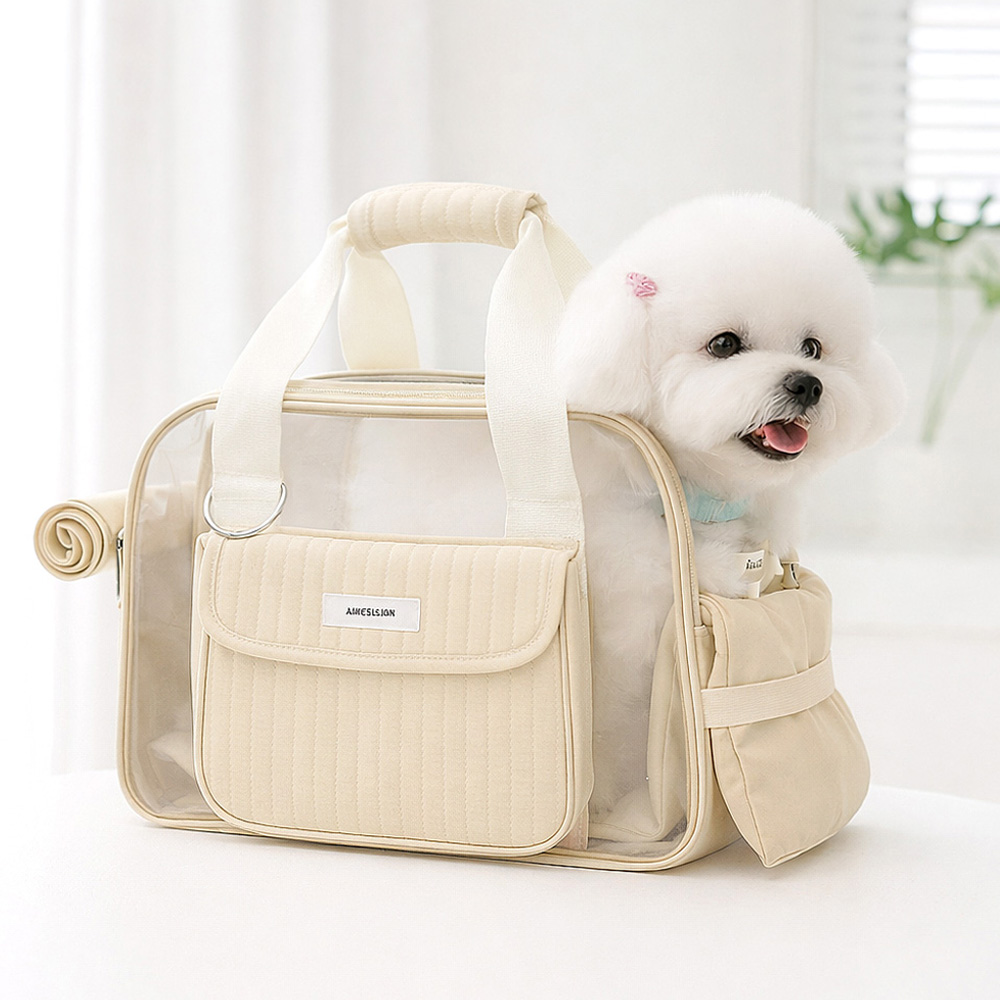 바람솔솔 강아지 가방 고양이 메쉬 이동가방 기내용 캐리어 반려견 이동장 애견 숄더백