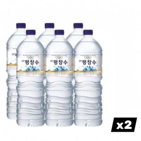 몽베스트 무라벨 생수 강원 평창수 x 대용량 마실물 식음료 2L 12P