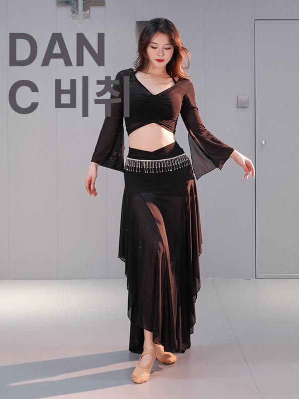 벨리댄스 의상 무대 롱스커트 벨리댄스복 공연복 힙스카프 라이트핑크 s - 상세 이미지 2