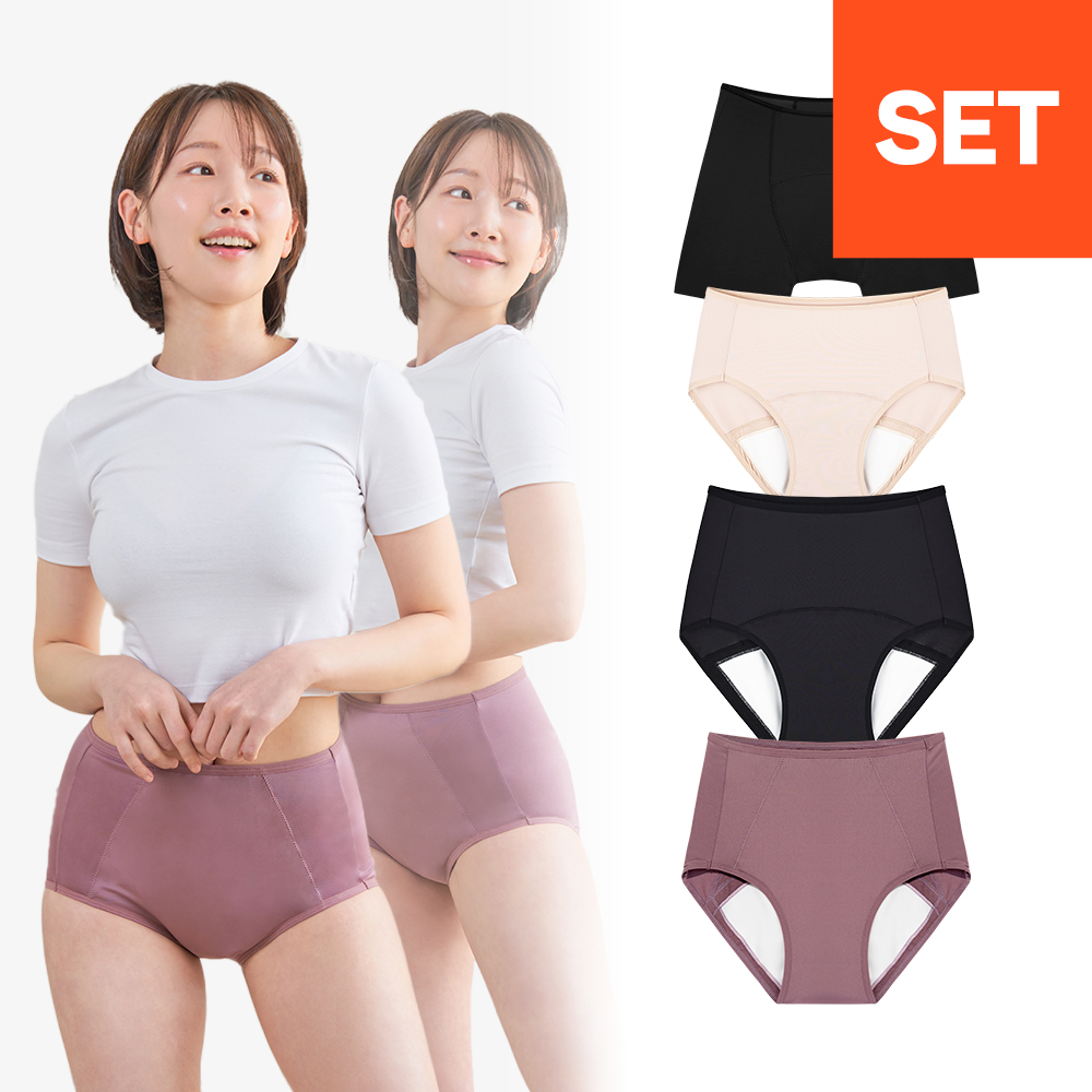 [오버나이트 세트] 단색 생리팬티 베스트구성 입문용 데일리 샘방지 필수템 제품 이미지