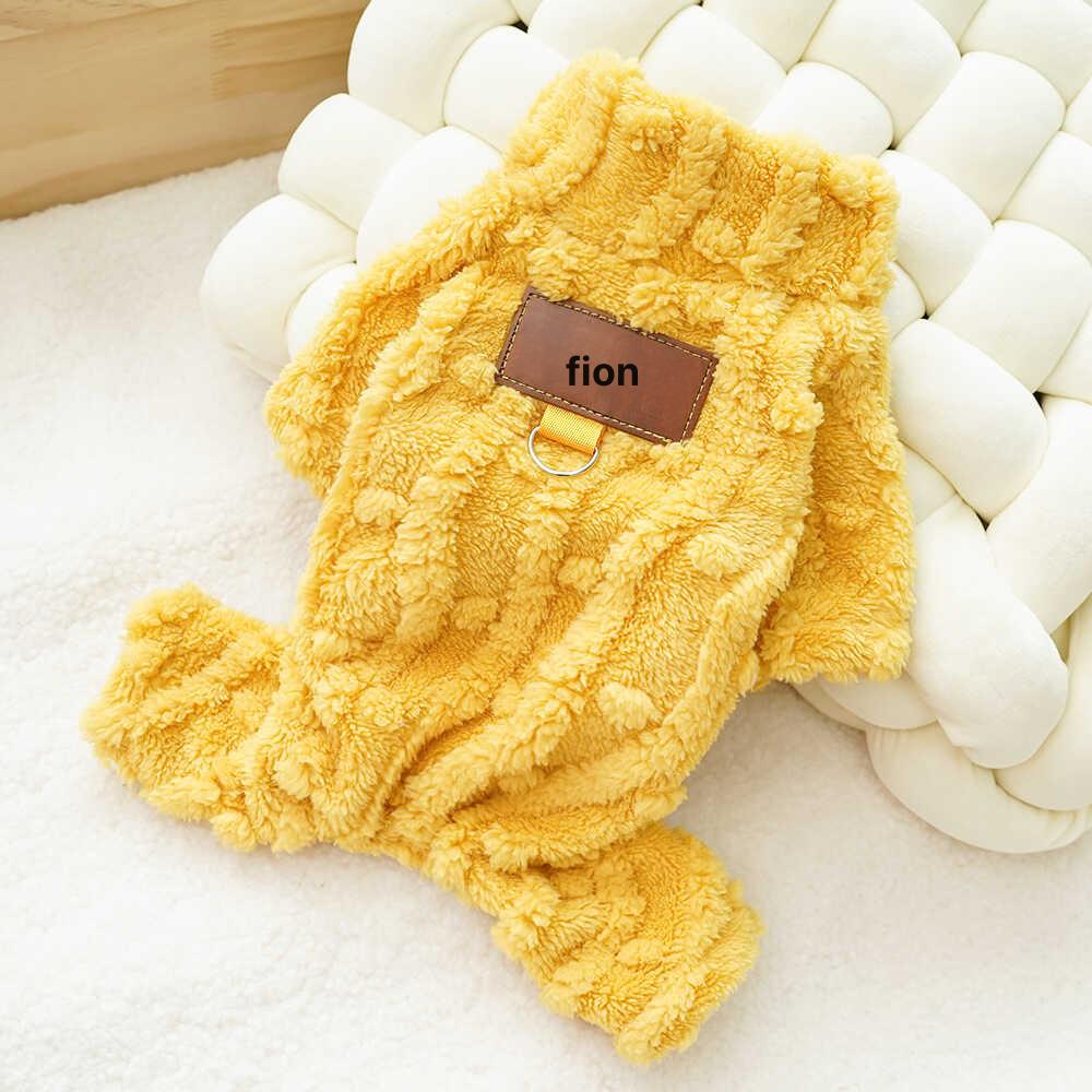 강아지 소형견 자켓 치와와 의상 추동복 패딩 애견후리스 옐로우 S 등길이25cm1.5-2.5kg - 상세 이미지 4