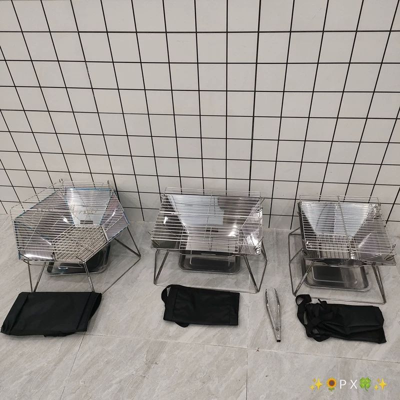 숯불 훈제 바베큐 장작 미니 그릴 불멍 이중연소 가정용 대형 다이아몬드형 방염천포함 - 상세 이미지 5
