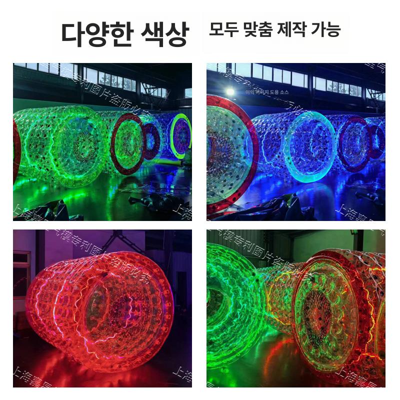 워킹볼 워터 롤러 에어볼 투명다람쥐통 물놀이 PVC 2m x 1.8m 두꺼운 - 상세 이미지 4