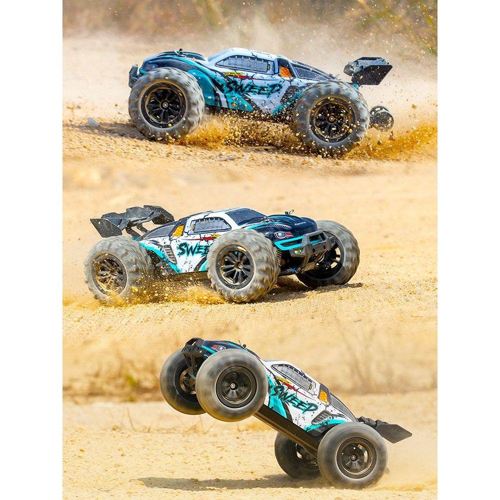 RC 카 드리프트 점프 메탈기어 자동차 오프로드 무선조종 파란색 스포츠카 60KM 2500mAh 리튬배터리 3개 - 상세 이미지 5