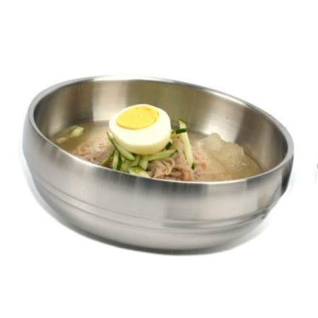 스텐냉면그릇 샤틴냉면기 회덮밥 샤틴이중옥냉면기(KB)-왕대