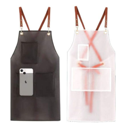 올뎃 TPU 두꺼운비닐 반투명 방수 앞치마 작업용 압치마