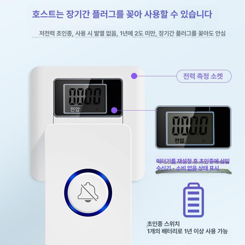 무선 안심벨 간병 장거리 가정용 호출기 도움벨 화장실 미국 국가 표준 실내스피커 - 상세 이미지 5