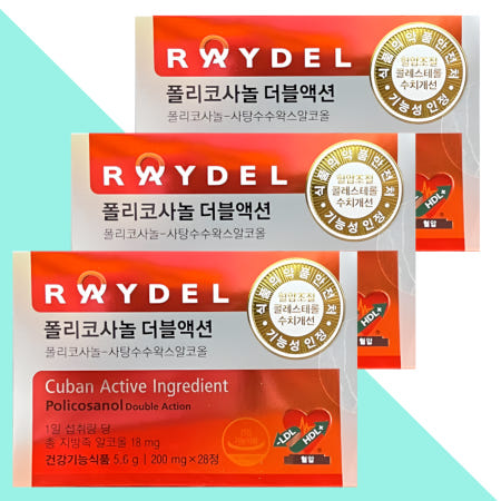 레이델 폴리코사놀 더블액션 HDL LDL 케어 28정X3개