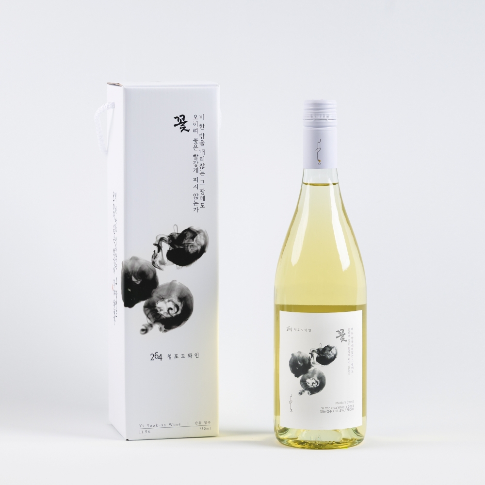 이육사와인 꽃 11.5도 750ml 264청포도와인 청수 화이트(케이스포함)