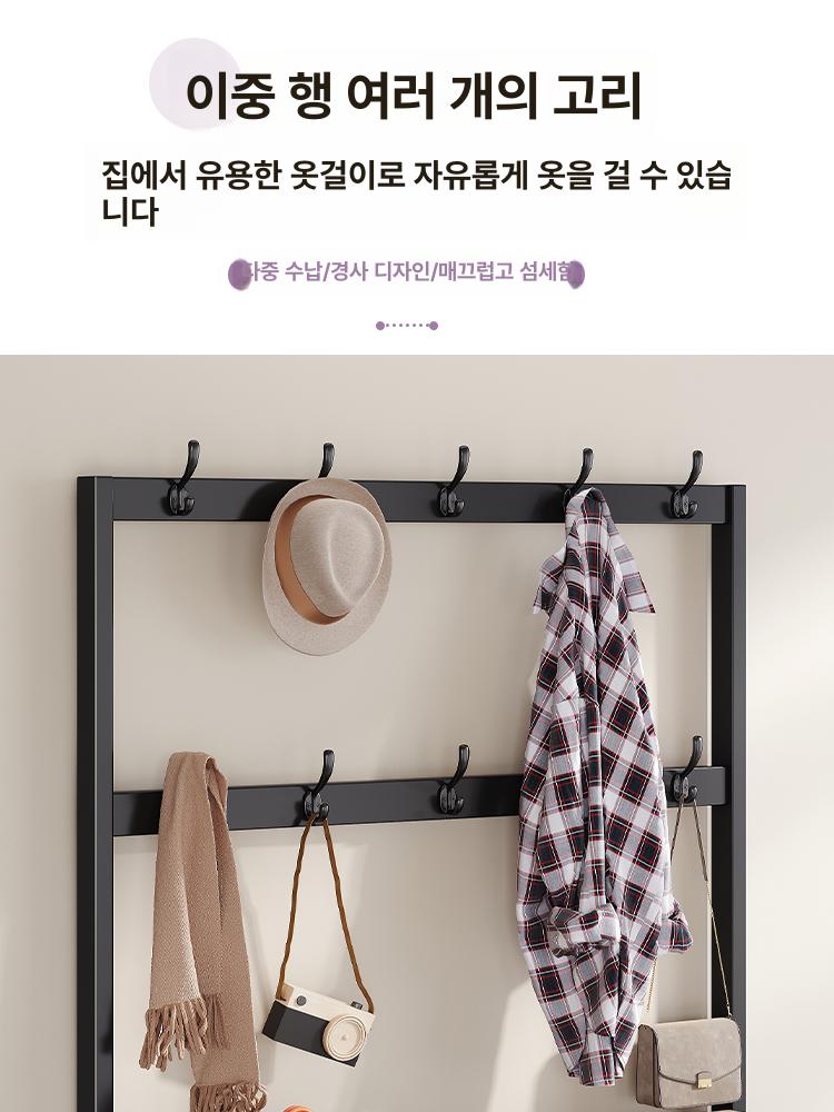코너 수납장 가정용 스토리지 거실 칸막이 다기능 캐비닛 50 그레이 - 상세 이미지 5