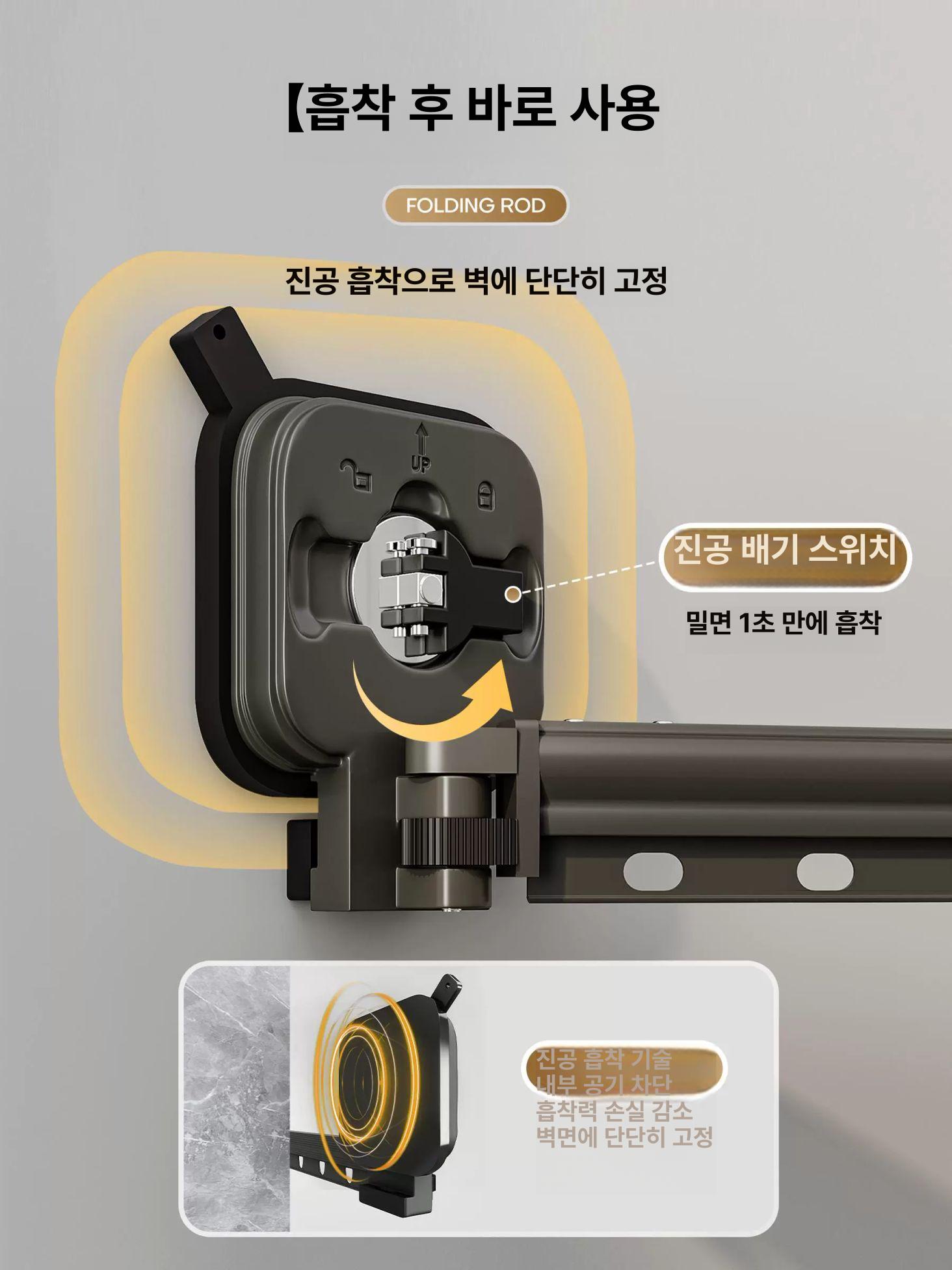 접이식 커튼봉 샤워 폴딩 가림막 바스룸 화장실 방수 욕실 땡땡이 스팀 - 상세 이미지 3