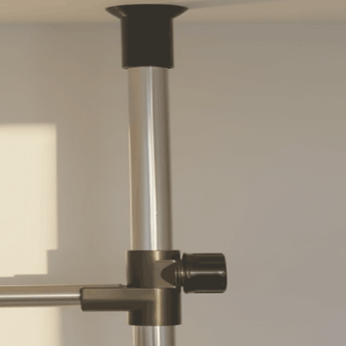 네버스텐 무타공 국산 2단 800 기둥식 천장고정 스텐행거 튼튼한 드레스룸 옷걸이 벽고정