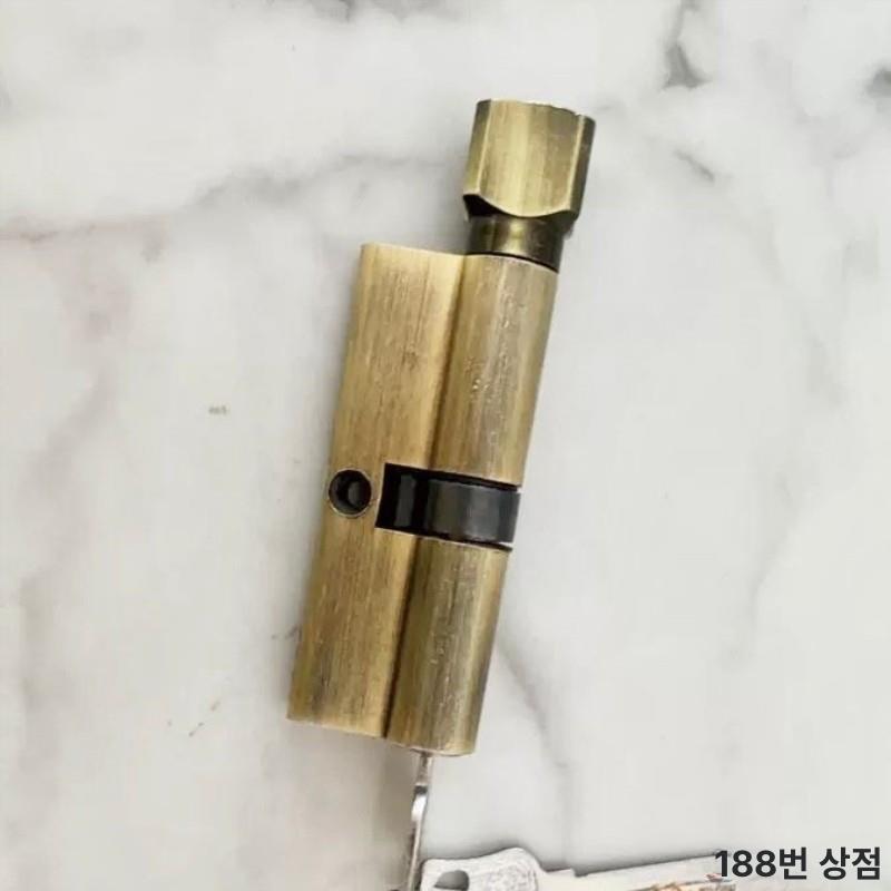 실린더 현관 문닫힘 고정 문 실내 도어 하드웨어 황동 실버 플랫 버클 합금 + 철 사각 헤드 - 상세 이미지 2