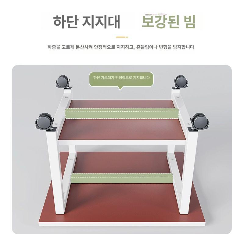 프린터 받침대 테이블 거치대 프린트 수납 책장 사무실 48 x 40cm 3단 블랙 - 상세 이미지 4