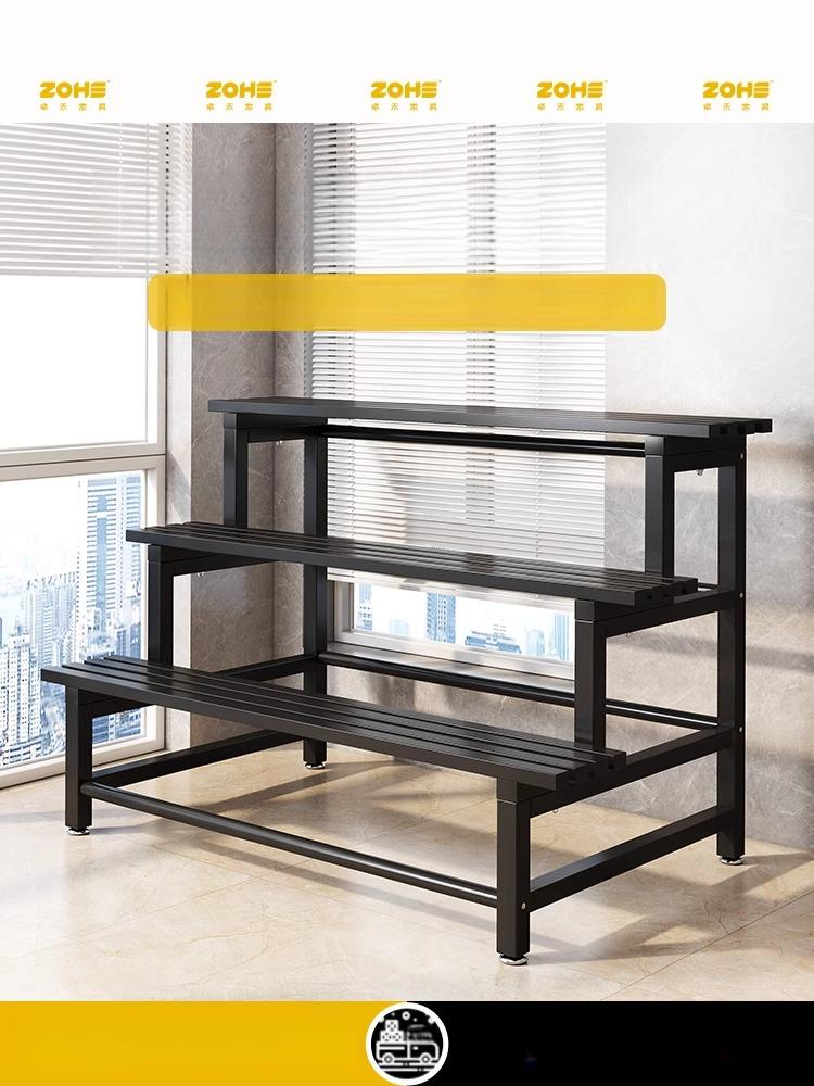화분 선반 베란다 이동식 다육이 진열대 철제 접이식 4단 20mm 블랙 바퀴없음 120cm - 상세 이미지 2