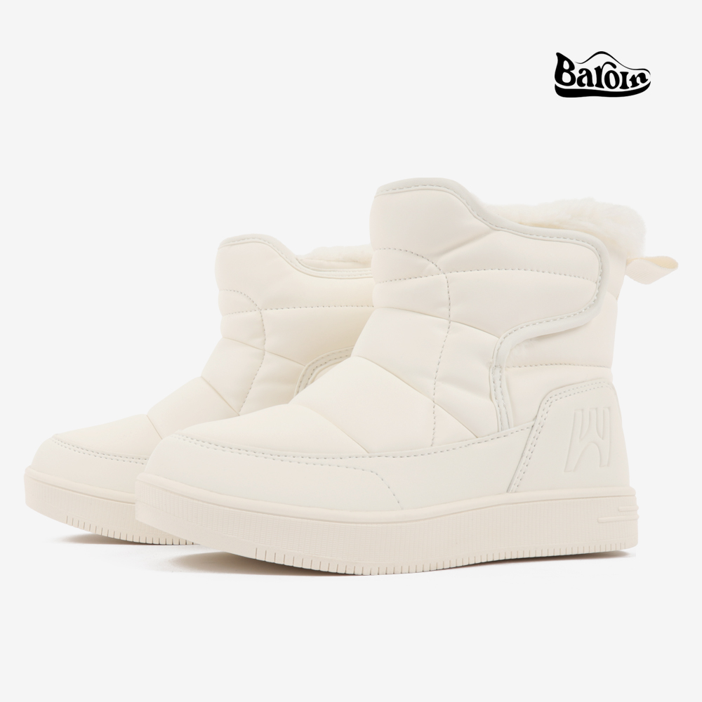 서서신는 바로인 플레인 겨울 털 화이트 방한 부츠(IG)