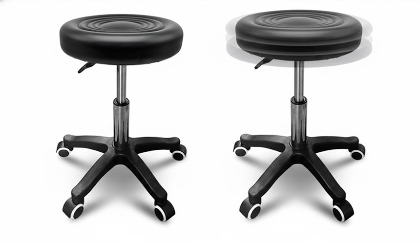 바퀴달린 의자 미용 보조 카운터 등받이없는 의자 일반형