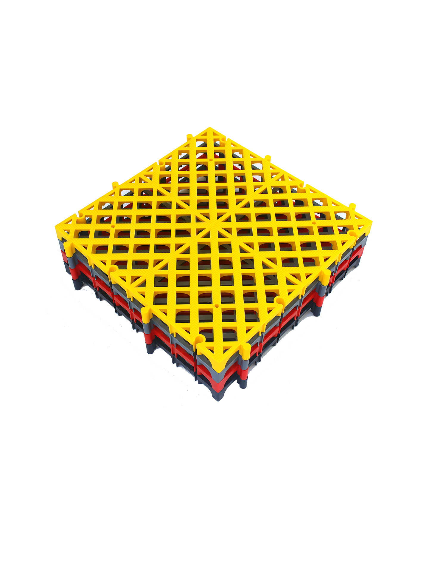 세차장 바닥매트 창고 PVC 미끄럼방지 주차장 업소용 1.8cm 보강 옐로우 40 x 40 - 상품 이미지