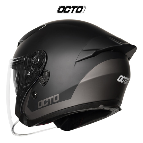 옥토 OCTO BOOST 블랙 오토바이헬멧 초경량 바이크 스쿠터 오픈페이스 1250g 헬멧 - 상세 이미지 2