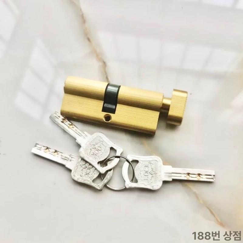 실린더 현관 문닫힘 고정 문 실내 도어 하드웨어 황동 실버 플랫 버클 합금 + 철 사각 헤드 - 상품 이미지