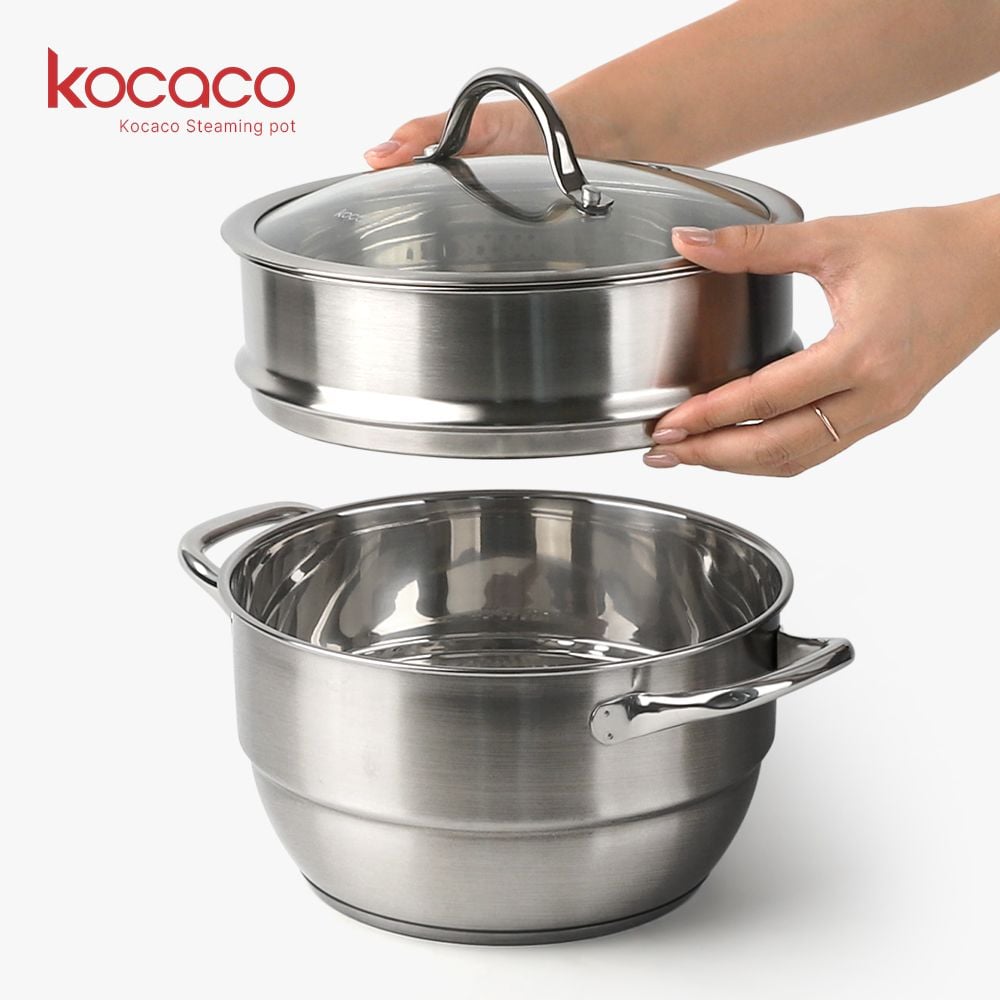미니 찜솥 고구마 냄비 스테인레스 2단 찜기 소형 인덕션 22cm - 상세 이미지 3