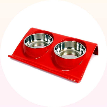 식탁 수퍼펫 힐링 강아지 고양이 밥그릇 레드 커머스픽201