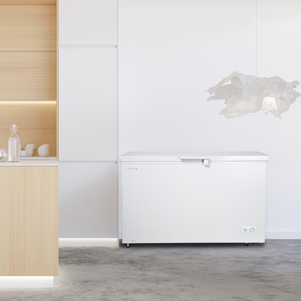 쿠잉 냉동고 FR-400CW 미니 소형 가정용 원룸 다목적 음쓰