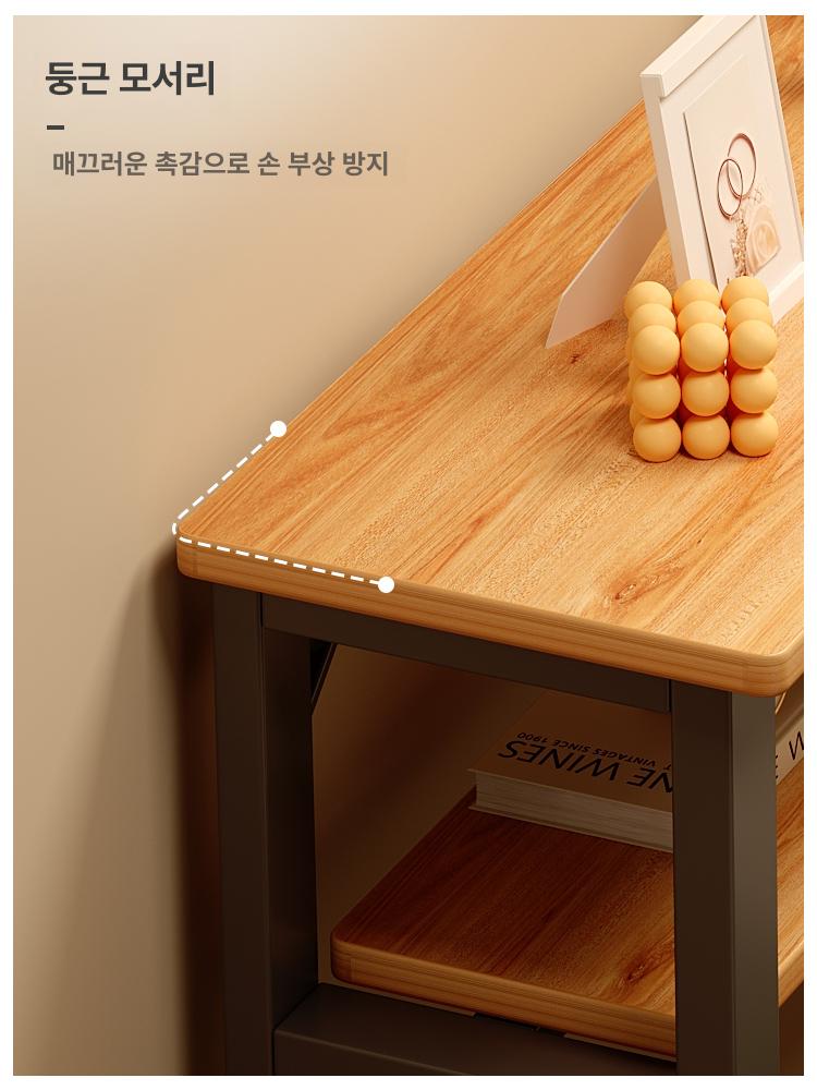 침대머리장 높은협탁 슬림협탁 공간 좁은 활용 단층 작은협탁 서랍 안방 침실 - 상세 이미지 3