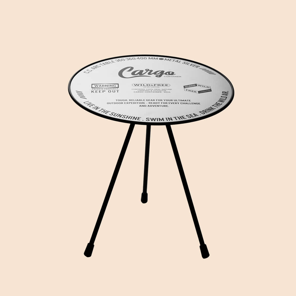 카고컨테이너 아크 테이블 캠핑 원형 사이드 보조 야구장 미니 경량 제품 이미지