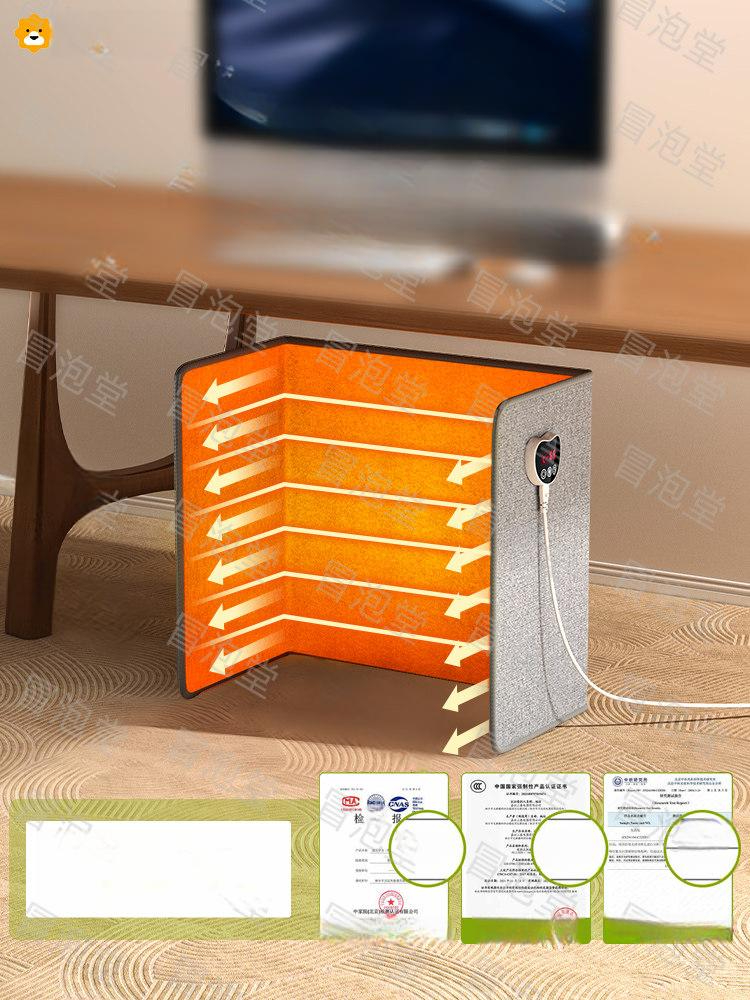 온열 푹신한 사무실 풋워머 USB 발난로 보온 쿠션 1단계 3단 전원 차단 소형 웜그레이 - 상품 이미지