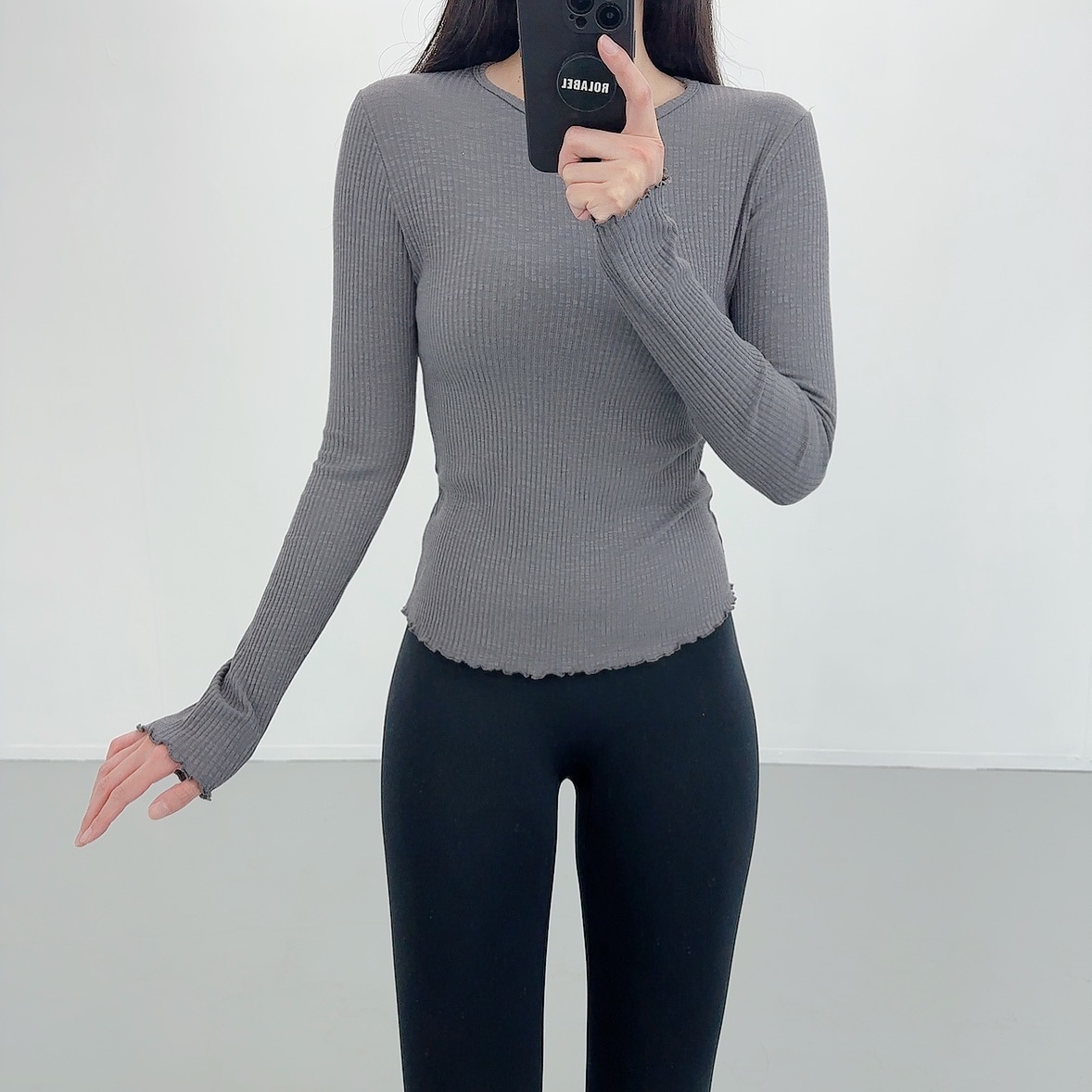 디본 여성 요가복 긴팔 상의 필라테스복 커버업 필라테스옷 요가 필라테스운동복 티셔츠 이미지 8
