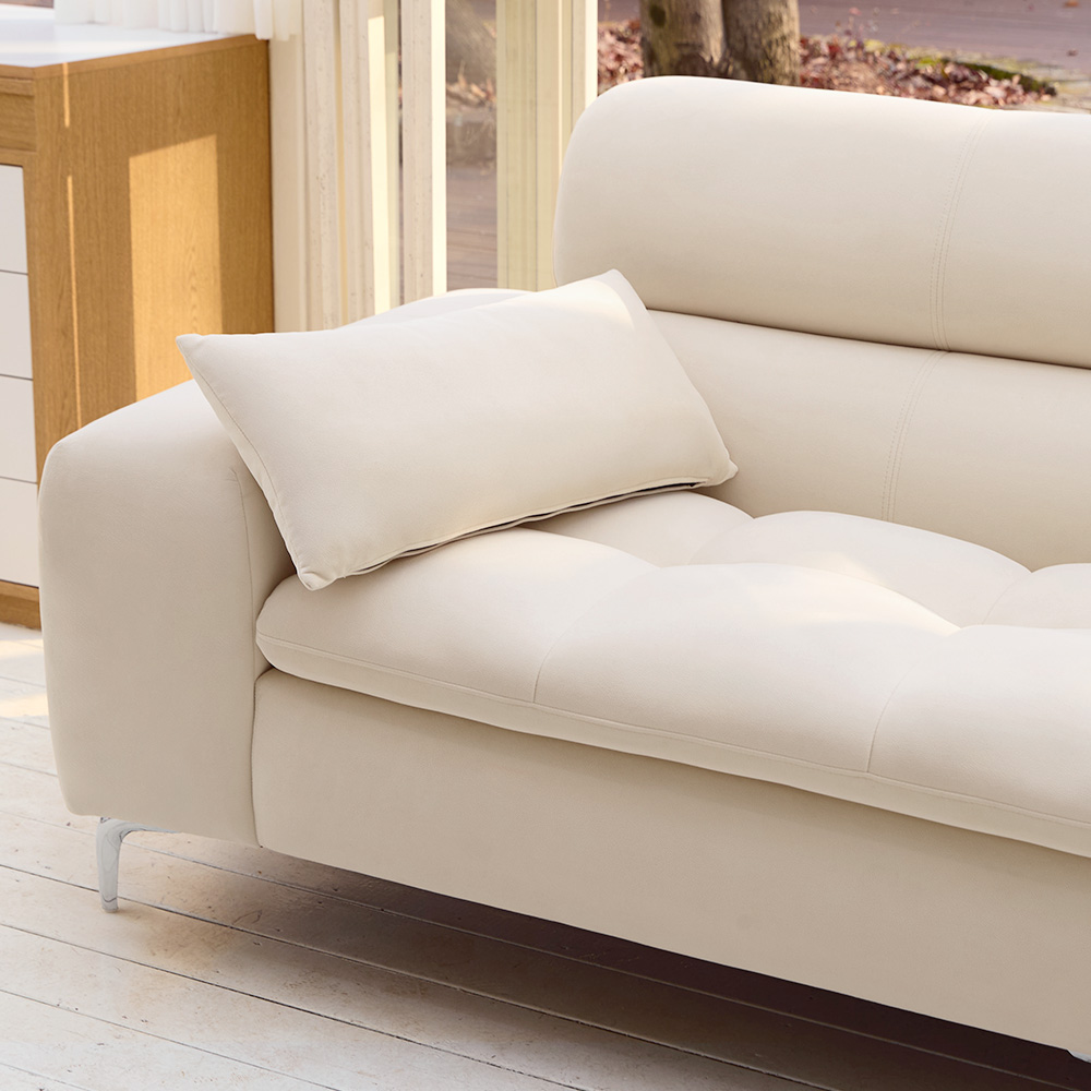 NEW 버팔로 독일 타이보 아쿠아텍스 패브릭 스탠다드형 소파 스툴미포함, 소프트아이보리, 4인용