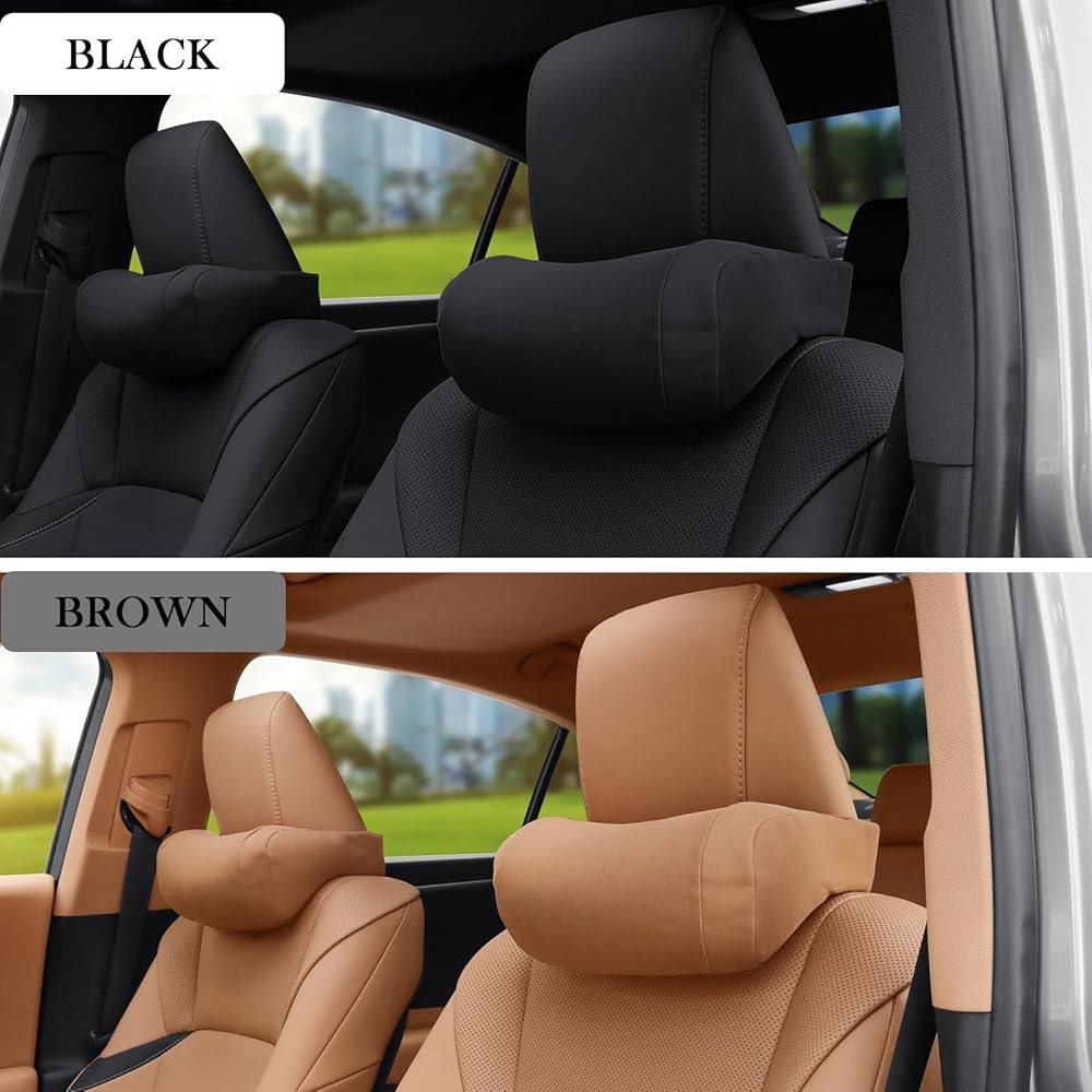 Dragon Art 렉서스 헤드레스트에 적합, 적합 (메모리 C-클래스 폼) E-클래스와 BMW 호환, 벤츠 RX/nx 베개, 목 시트 메르세데스 Black 1pc - 상세 이미지 2