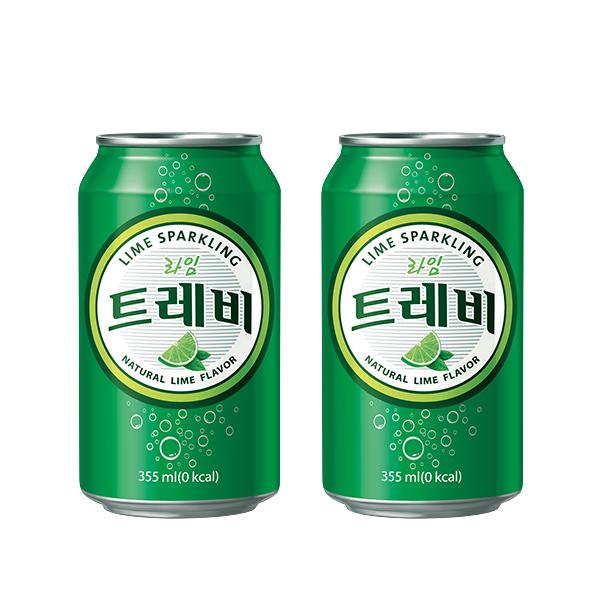 롯데 트레비캔 라임 355ml x 24캔 탄산수