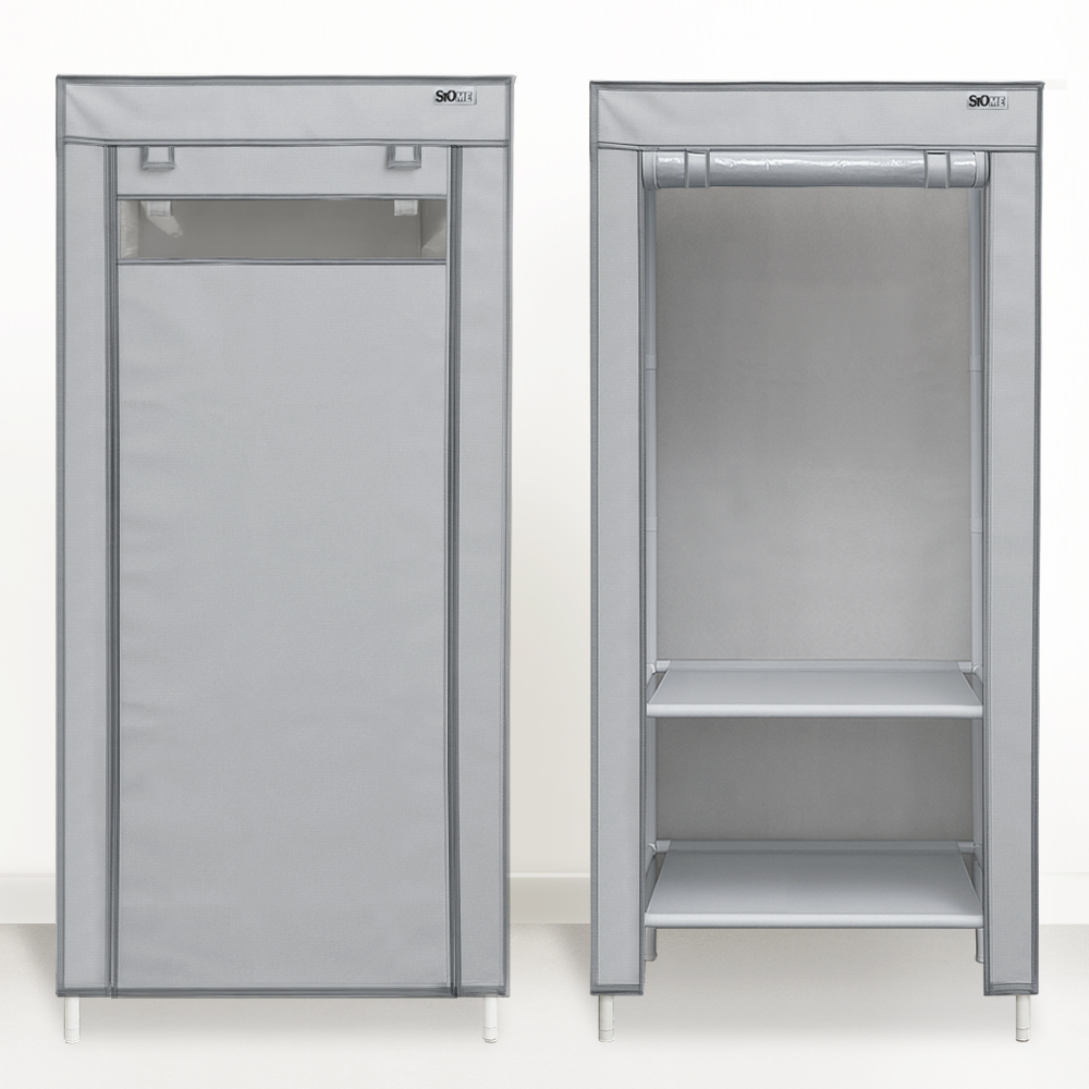 시스템 비키니 옷장 간이 비키니 이불장 커튼형 행거 부직포 옷장 비키니장