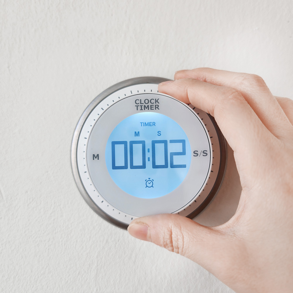 노바리빙 타임 타이머 시계 휠 자석 디지털 시계 주방 스톱워치 요리 포커스 인테리어 운동 제품 이미지