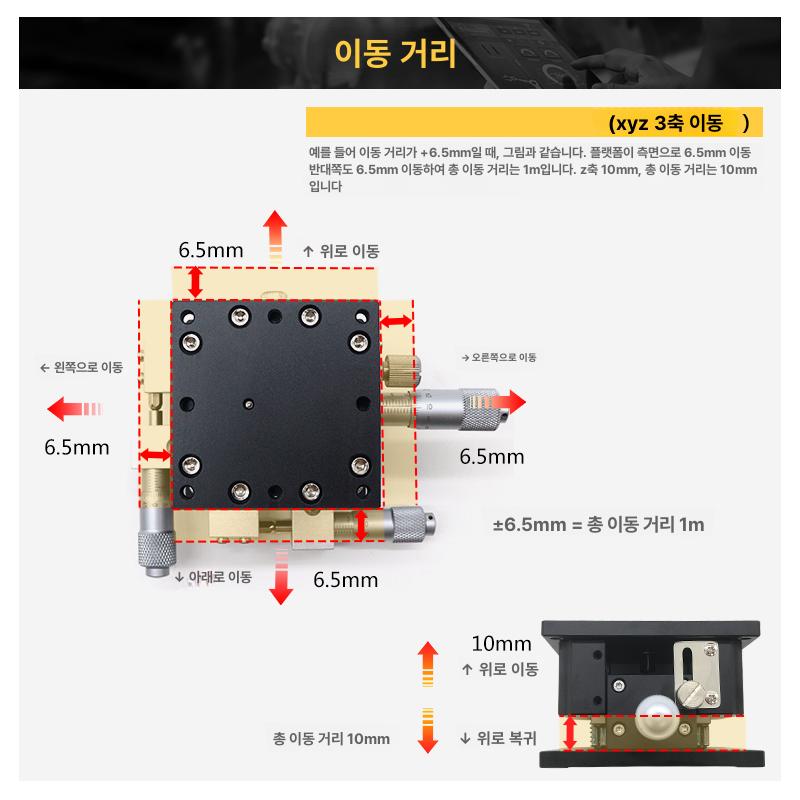 선형 레일 부품 고정밀 튜닝 플랫폼 크로스 슬라이딩 LD40 rm - 상세 이미지 4