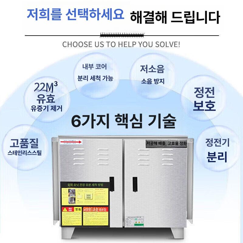 제연기 냄새 제거 풍량 식당 업소용 정화기 청정기 10000풍량연기제거모델 - 상세 이미지 3