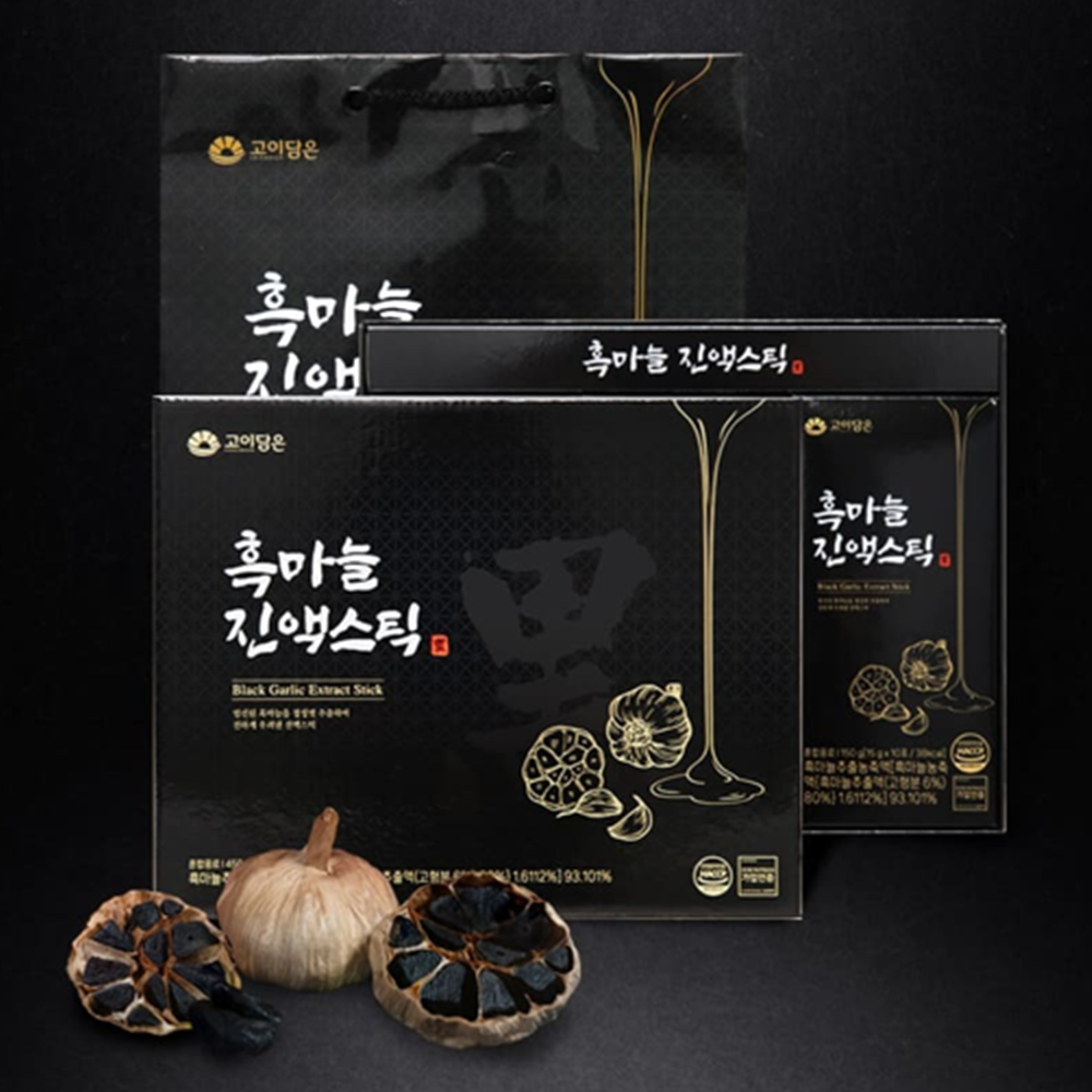 고이담은 프리미엄 발효 흑마늘 진액 스틱 국내산 흙마늘 즙 엑기스 효능 15g, 30포, 6개 이미지 8