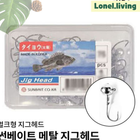 로넬리빙협력사 로넬리빙 지그헤드 루어바늘 썬베이트 기본축 큰통 1 4oz 배스루어 소프트베이트 채비