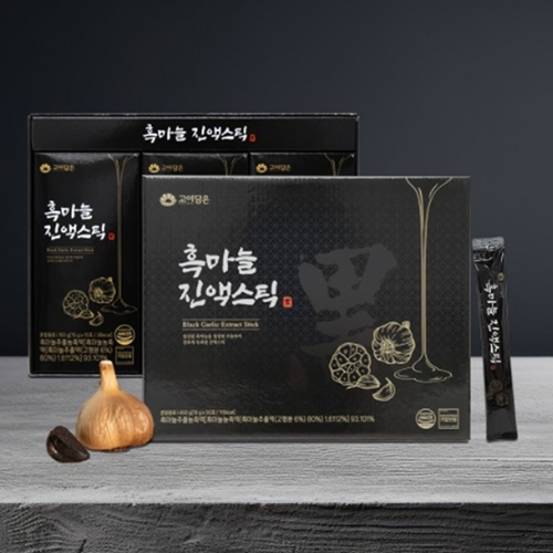 고이담은 프리미엄 발효 흑마늘 진액 스틱 국내산 흙마늘 즙 엑기스 효능 15g, 30포, 3개 - 상세 이미지 4