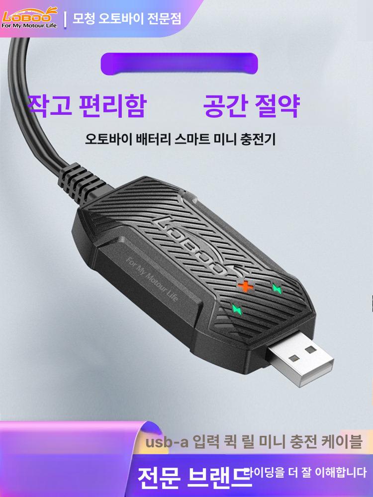 loboo 오토바이 배터리 유형 충전 스마트 휴대용 v12 퀵 이용 커넥터 부담완화 - 상세 이미지 2