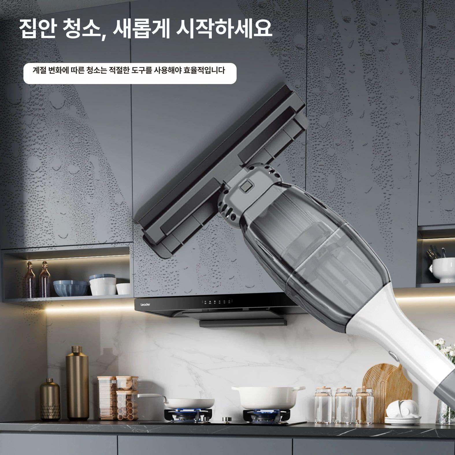 유리창 청소기 거울 진공 흡입 전기 무선 스마트 흡입 스크래퍼 일체형 긴 손잡이 - 상세 이미지 2
