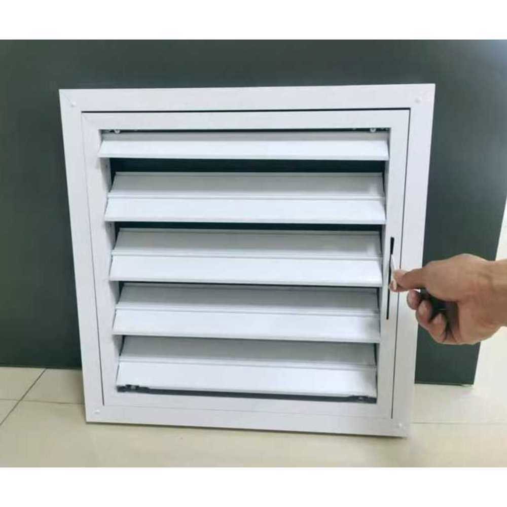 환풍구 배기 커버 루버 덮개 200x200mm 배출구 조정 외벽 스테인리스 기타 블라인드 - 상세 이미지 2